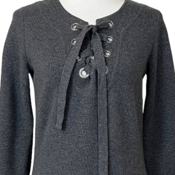 Vineyard Vines NEW Sweater Dress Merino Wool Tie Neck Gray Women’s Size Small - Picture 9 of 11